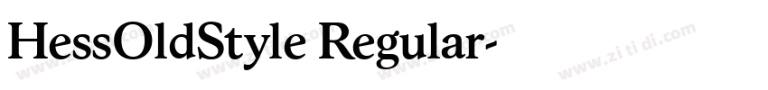 HessOldStyle Regular字体转换